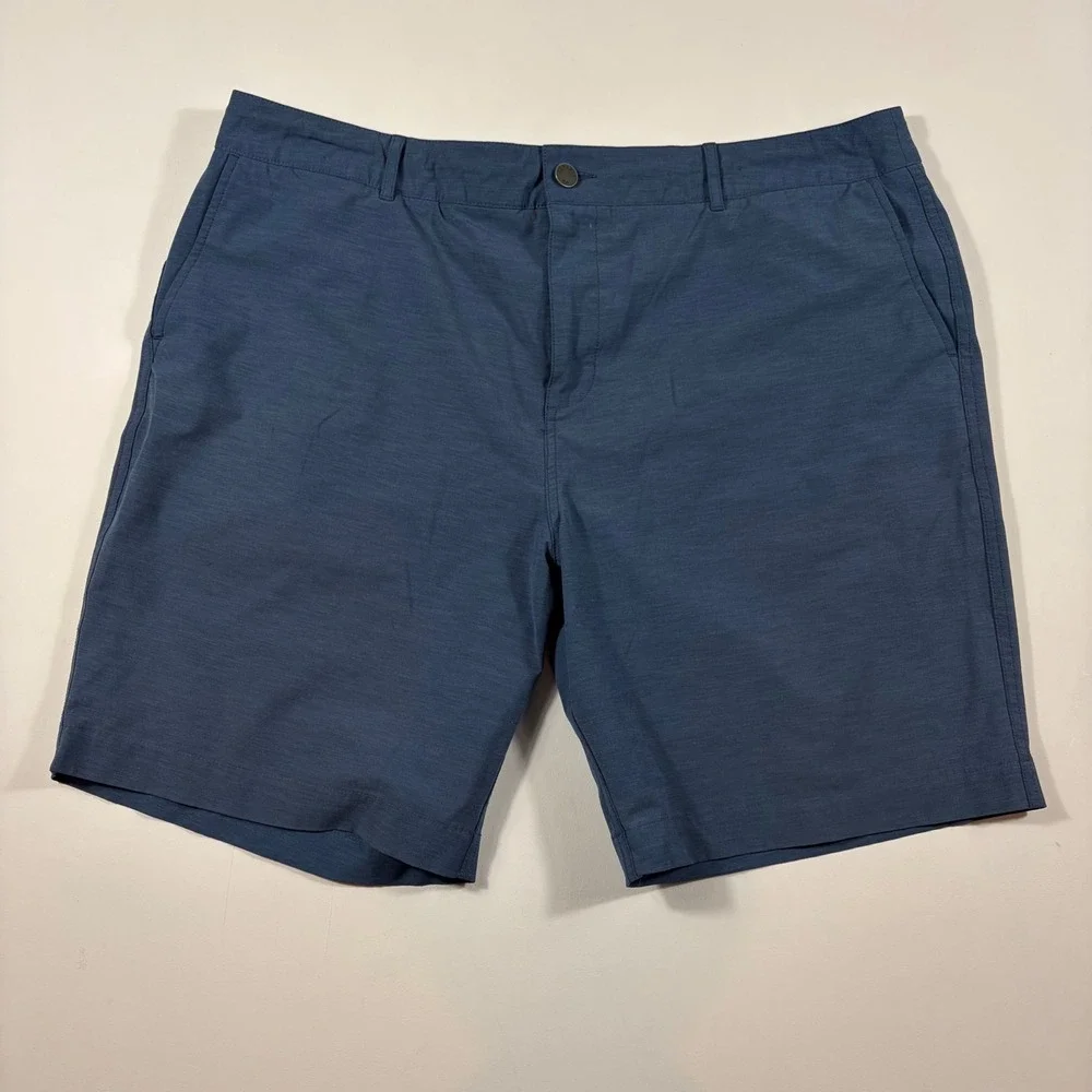 Faherty All Day Shorts Mens 40 Recycled Stretch Hybrid Slate Blue Performance